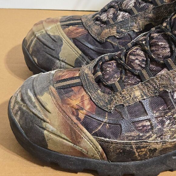 Cabelas Mens Camo Boots 12EE Wide Mid Hunting Waterproof Dry Plus 81-2525 Brown - Picture 9 of 11